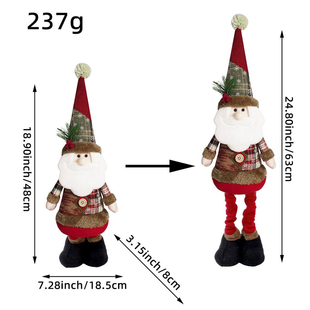 2026 Santa Claus Plush Figurine New Year Gift Christmas Tree Decoration 30cm Home Party Supplies Figure Xmas Ornaments