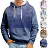 Autumn Men's Large Hooded Digital Printed Sweater New Large Basic Sweater