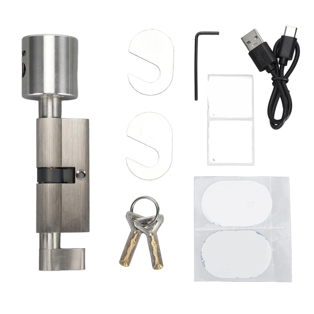 Smart Cylinder Lock Fingerprint Bluetooth Unlocking Keyless Entry Door Cylinder Lock for Security
