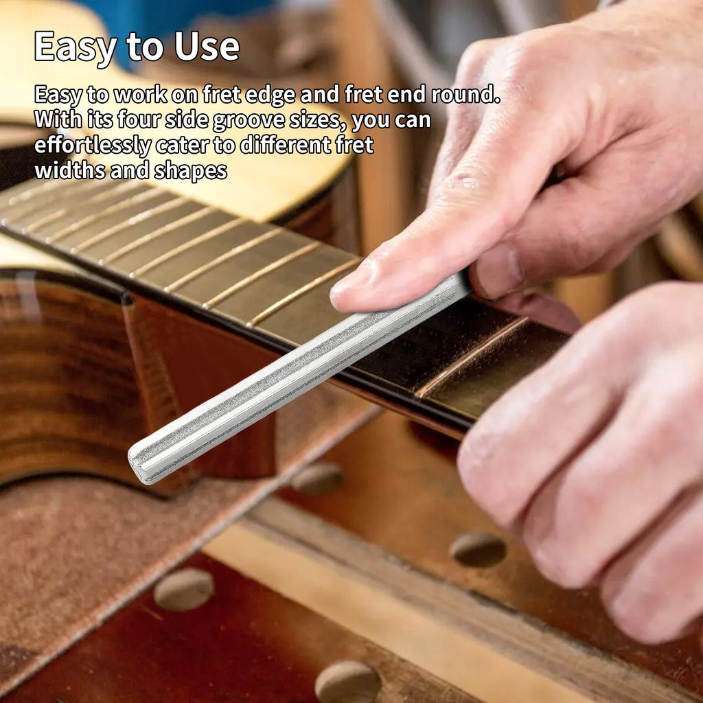 Инструменты для ремонта ладов на гитаре с 4 размерами кромок: узкие/средние/широкие кромки с выемками и