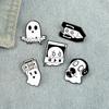 Simple Cartoon Creative Cute Ghost Series Brooch Personality Speaker Headphone Suitcase Styling Paint Badge