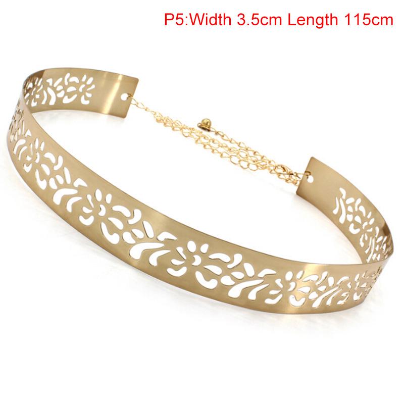 Женская цельнометаллическая поясная цепочка с зеркалом, широкая золотая серебряная пластина, пояс-цепочка