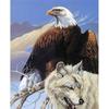 Diy Diamond Embroidery Diamond 5d Diamond Embroider The Eagle and the Wolf