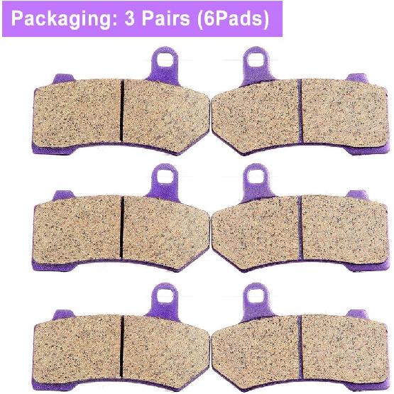 ECCPP Brake Pads For FLHTCU Ultra Classic Electra Glide 2008-, FLHR Road King FLHX Street Glide 2008-, Front And Rear Braking Pads Kits Set