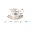 Ceramic Coffee Mug Porcelain Cups and Saucer Set Floral Tea Cappuccinos Gift for Family