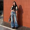 2025 Spring American Retro High Waist Wide Leg Jeans for Women - Spicy Girl