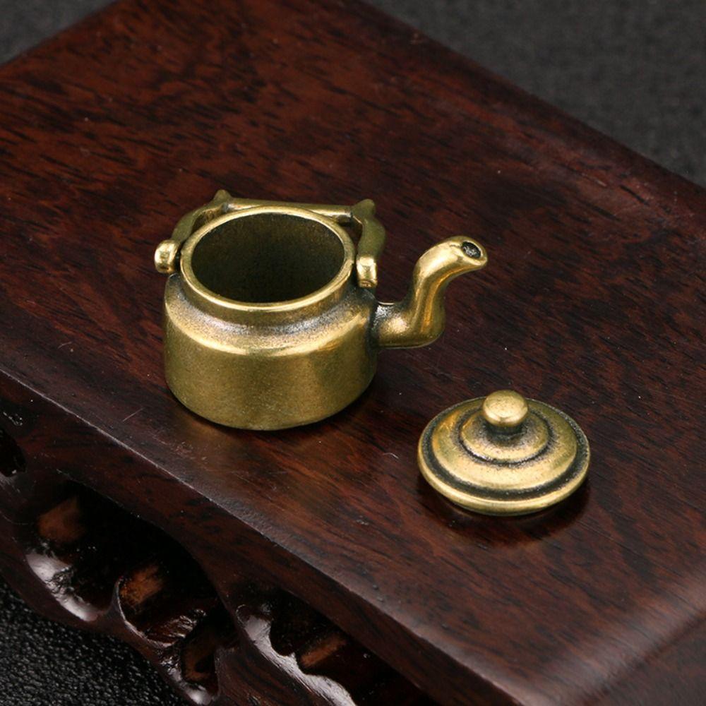 Teapot Teapot Miniatures Brass Brass Kettle Desk Ornament Pocket Teapot Desktop