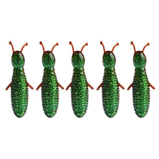 5 шт. 6 см/7 г Мягкая приманка-червь Медленно тонущая Соленая Блестящая Бионическая приманка Разноцветная