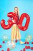 Balon Foliowy Cyfra 4 Czerwona, 86Cm