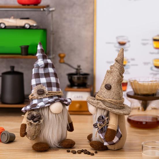 Beautiful Grey Full Beard Gift Comfortable Desktop Faceless Gnome Plush Doll Home Supplies Gnome Plush Ornament