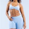 Бесшовный спортивный бюстгальтер из нейлона высокой эластичности, женский, для йоги, халтер, спортивная спинка, для тренажерного зала, для упражнений, спортивная одежда, спортивное нижнее белье