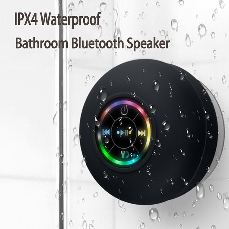 Громкая связь Bluetooth Динамик Мини Сабвуфер для Душа Водонепроницаемый Громкая Связь С Присоской Микрофон Для Ванной Бассейна Пляжа Автомобиля Телефона