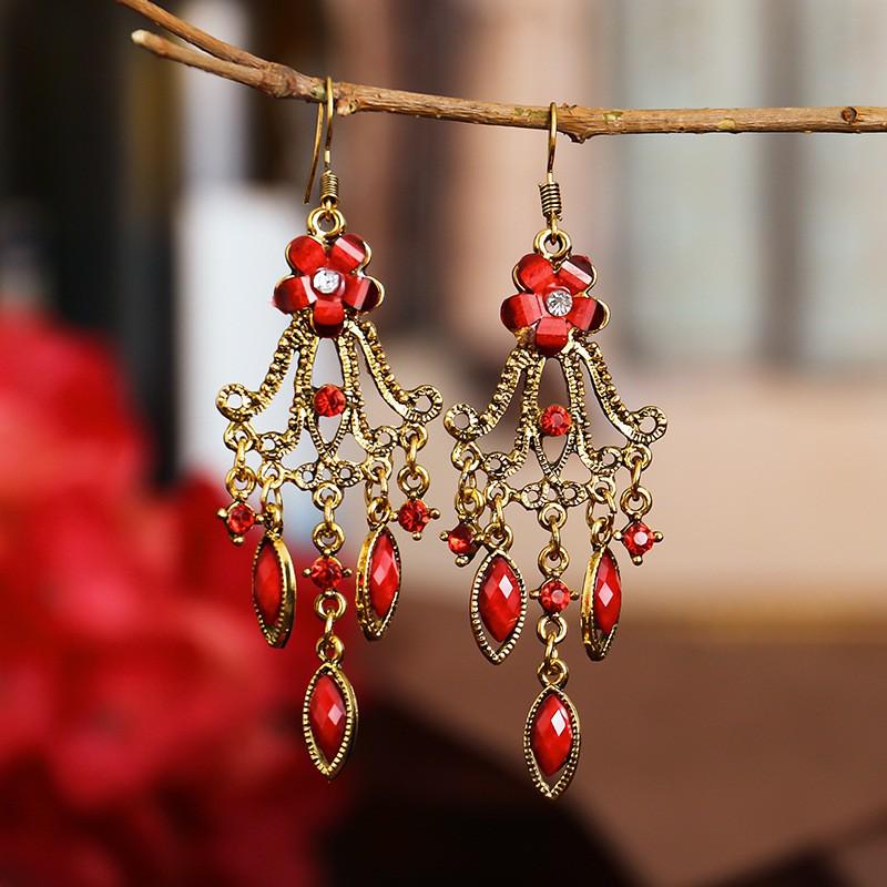 Ваши разноцветные ретро-серьги с цветами Dixi - Серьги-ромашки в этническом стиле