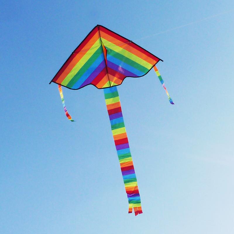 Большой пляжный дельтаплан для взрослых и детей. Чрезвычайно прост в управлении для начинающих. Поставляется со 100-метровой леской и ручкой для воздушного змея.