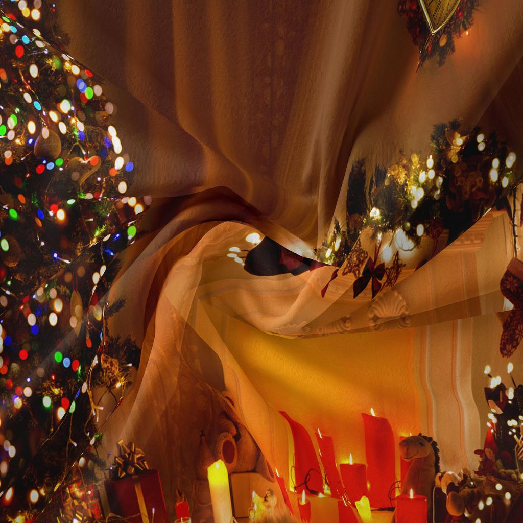 Tiktok живой фон Рождественская елка висит на стене гобелен украшение комнаты фон ткань одеяло