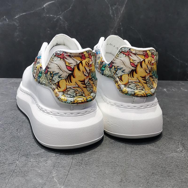 Повседневная обувь мужская обувь для скейтборда белая европейские трендовые стили, национальная трендовая модная обувь, обувь Вэньчжоу прямой эфир тряси быстро