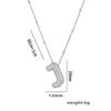Fashion 26 Bubble Letter Initial Pendant18k Gold Plated Micropaved Full Zirconia Stone Chain Couple Necklace Women Jewelry