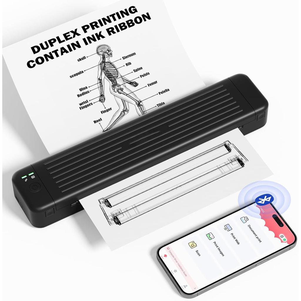 A5A4 углеродная лента Bluetooth офисная печать небольшой портативный принтер формата A4 термотрансферный