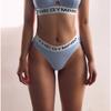 Contrast V-waist Wide Edge Letters Simple Unisex Thong Sports Fitness Sexy Hip Lift T Pants