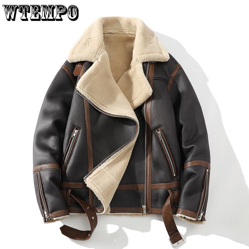 Winter Men's Large Size Casual Lapel Padded Thickened Fur Jacket Coat