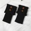 Women Leg Warmers Knitted Gaiters with Buttons Warm Boot Cuff Sock Girl Short Boot Cuffs for Autumn Winter Daily Outings Street Dating