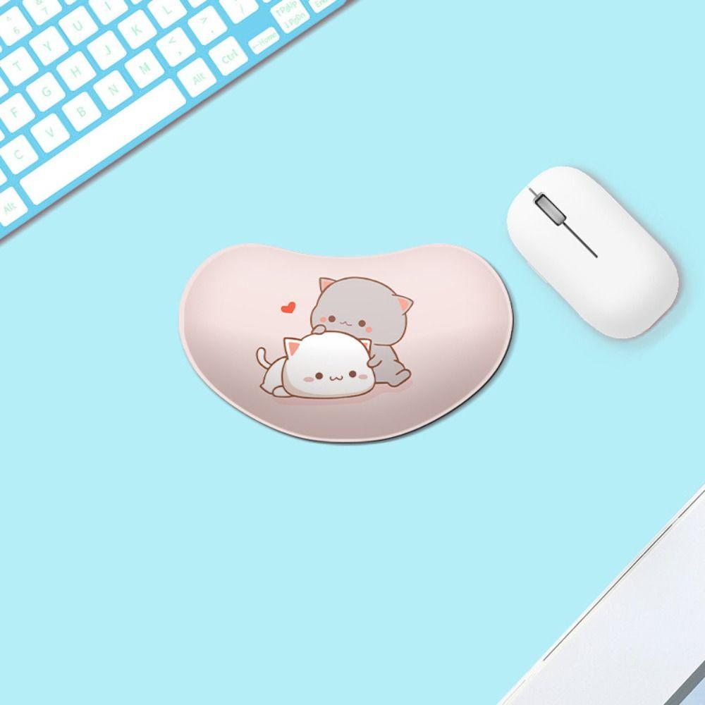 Резиновый коврик для мыши с рисунком из мультфильма, подставка для запястья, противоскользящий, противоскользящий коврик для мыши, подставка для запястья, женский
