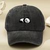 Baseball Cap, Lazy Panda Cartoon Print, Retro Soft Top Duckbill Cap, Outdoor Sports, Running and Leisure Choice