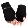 Winter Fleece Warm Gloves Men Half Finger Gloves Stretch Fingerless Mittens For Outdoor Cycling Driving Gloves