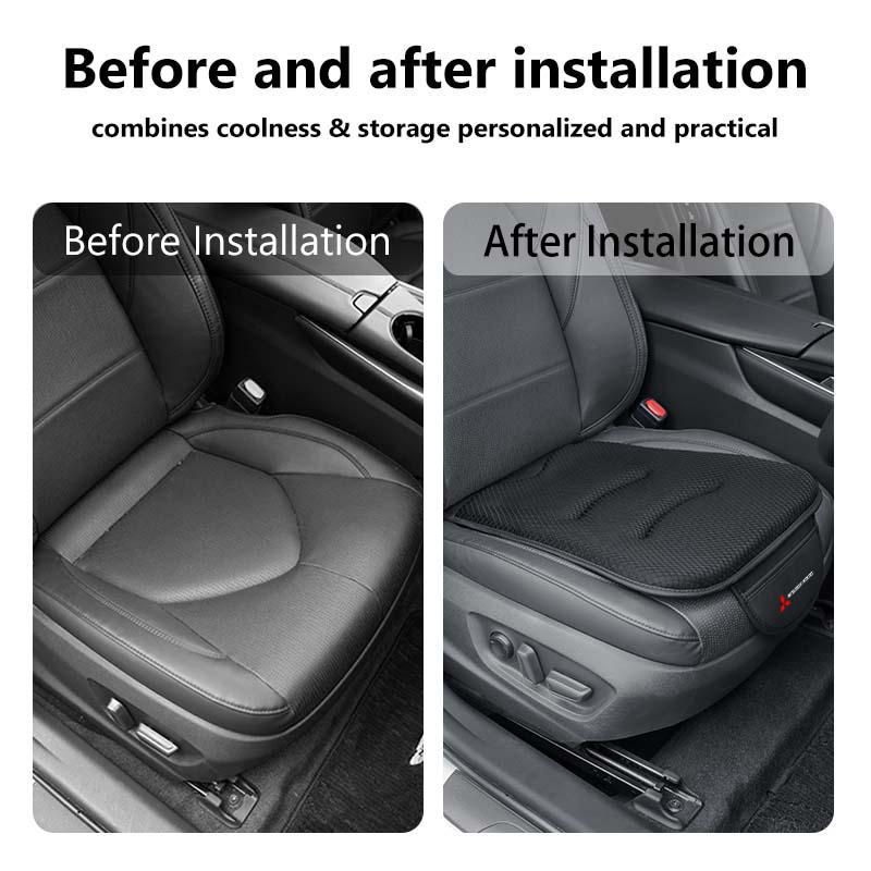 cxytvd1 For Mitsubishi Car Seat Breathable Ice Silk Pad Non-slip Cushion Storage Bag Mat Accessories Outlander Pajero Sport Lancer EX