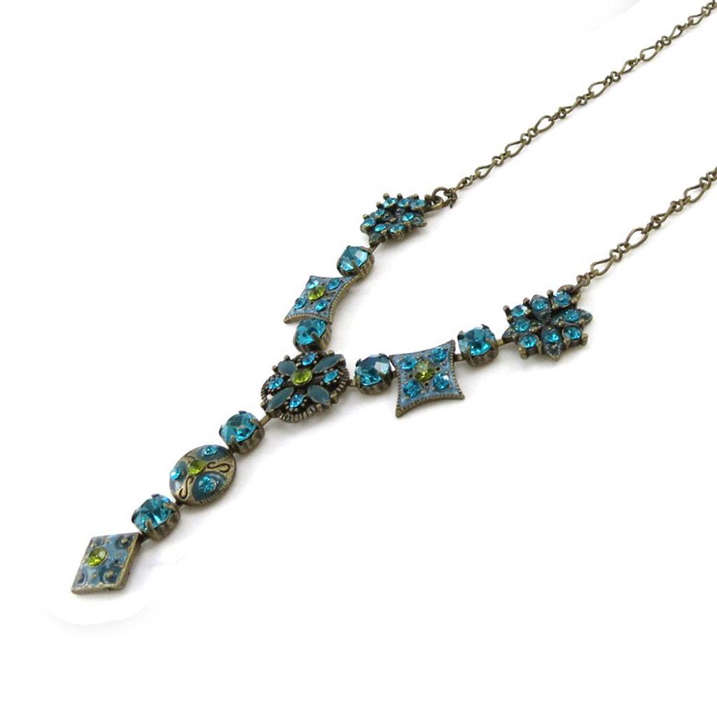 Les Trésors De Lily [E5707] - Дизайнерское колье «Клев» с бирюзой