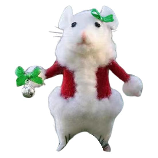 Ручная работа, украшение в виде мыши из фетра на Хэллоуин, очаровательный внешний вид, супер мягкая настольная мышь, кукла, украшение из фетра