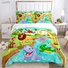 Jungle Animal Cute Casal All Season Duvet Cover Comforter Bedding Sets Soft Quilt Cover and Pillowcases Single/Double/Queen/King