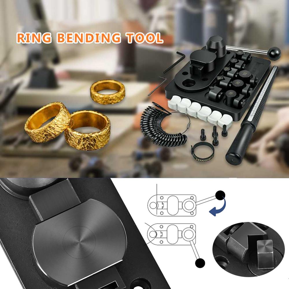Металлообрабатывающий станок для гибки колец из золота, серебра и меди, многофункциональный набор инструментов для округления, формовки и прокатки ювелирных изделий