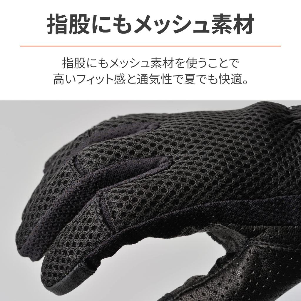 Мотоциклетные перчатки Daytona из натуральной кожи, совместимые со смартфоном, стандартные перчатки из сетки, черные, размер M 32191, весна/лето (Козья кожа) ДГ-001