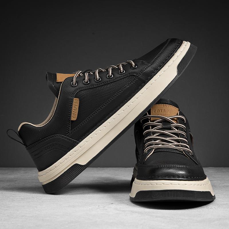 Мужские кроссовки, модная кожаная повседневная обувь, спортивная обувь для бега на открытом воздухе, обувь для скейтбординга, противоскользящая одежда, мужские повседневные ботинки на плоской подошве