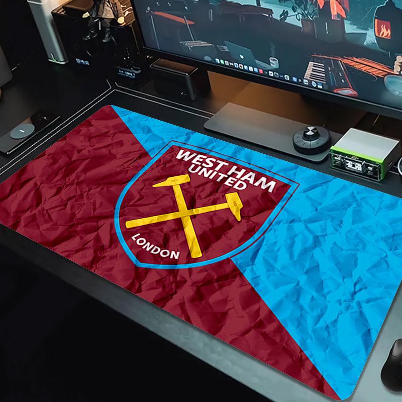 West Ham United FC Logo Color Mouse Pad Large Gaming Table Cushion Non-slip Laptop Tablet Big Mousepad XXL Mat Mini PC Playmat With Lock edge