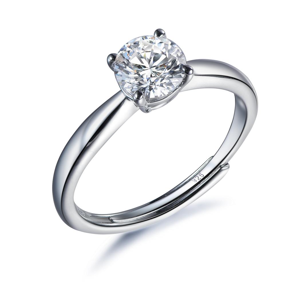 Kirin Stock S925 Sterling Silver Fine Jewelry Rings Bulk Adjustable Pure Custom Silver 925 Rings
