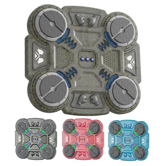 Музыкальный боксерский тренажер, совместимый с Bluetooth, музыкальная мишень для ударов, умная реакционная боксерская подушка с 3 скоростными режимами и светодиодной подсветкой, перезаряжаемая фитнес-игрушка для