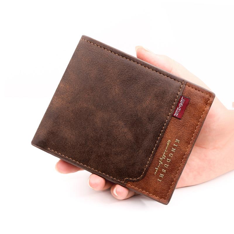 Новые мужские короткие кошельки, высококачественные классические держатели для карт, простые мужские кошельки с застежкой-молнией и карманом для монет, зажимы для денег