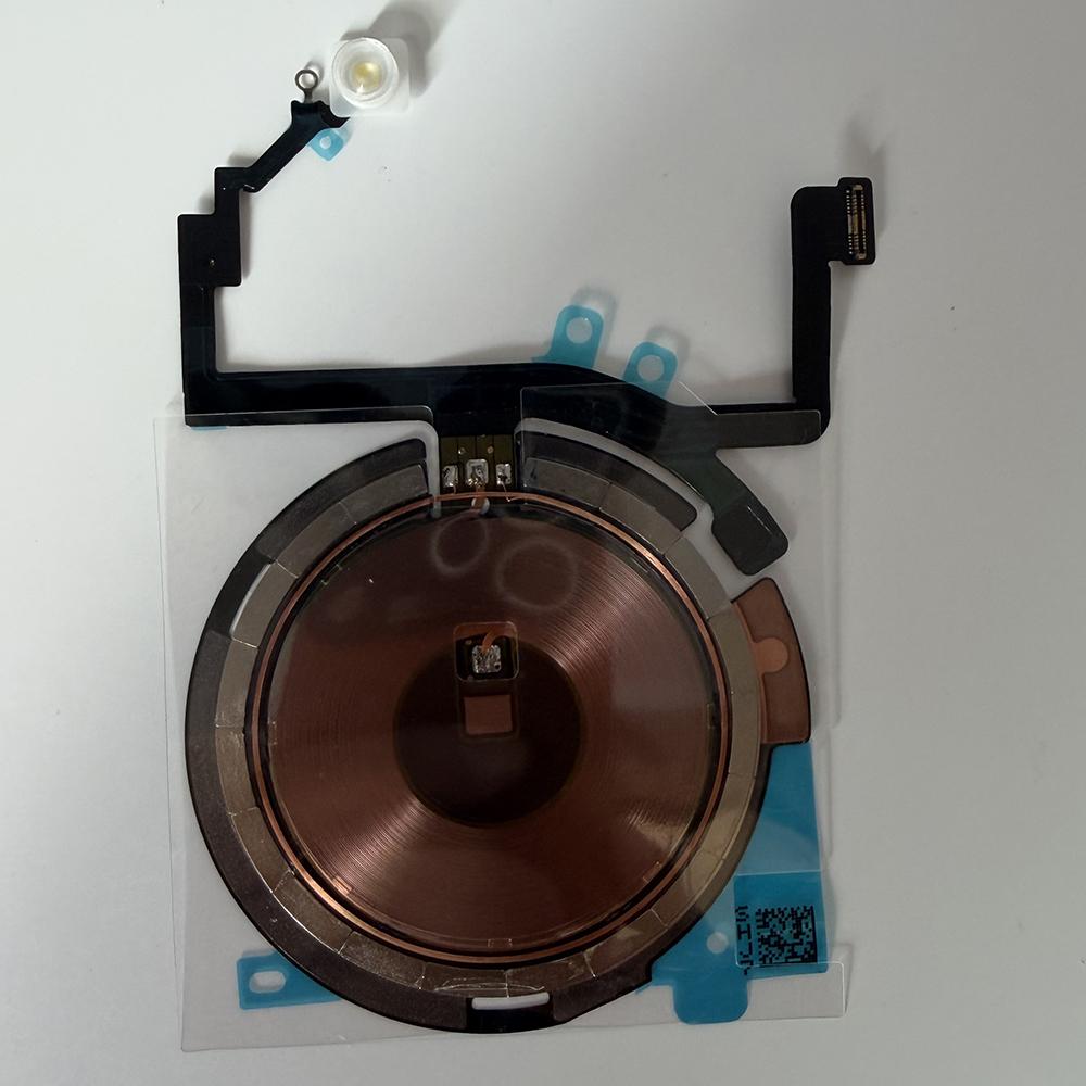 OEM Wireless Charging Coil NFC Antenna Replacement With Led Flash Light Flex Cable For iPhone 14 15 16 Plus Pro 17 Pro Max Parts