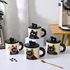 Новая керамическая кружка для кофе объемом 370 мл с изображением кошек, сувенир, подарочная посуда для питья, чашка для офиса и дома
