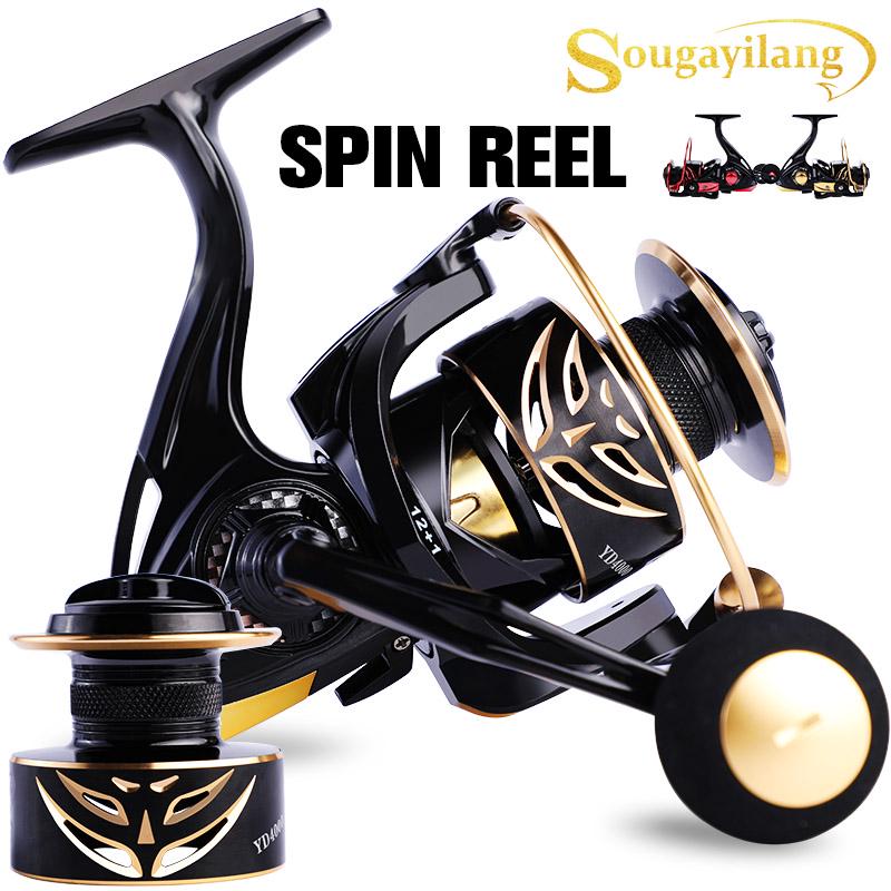 SOUGAYILANG 12 + 1BB Rotating Fishing Reel 5.2:1 High Speed Gear Ratio Smooth Fresh Water Brine Rotating Fishing Reel 1000-4000
