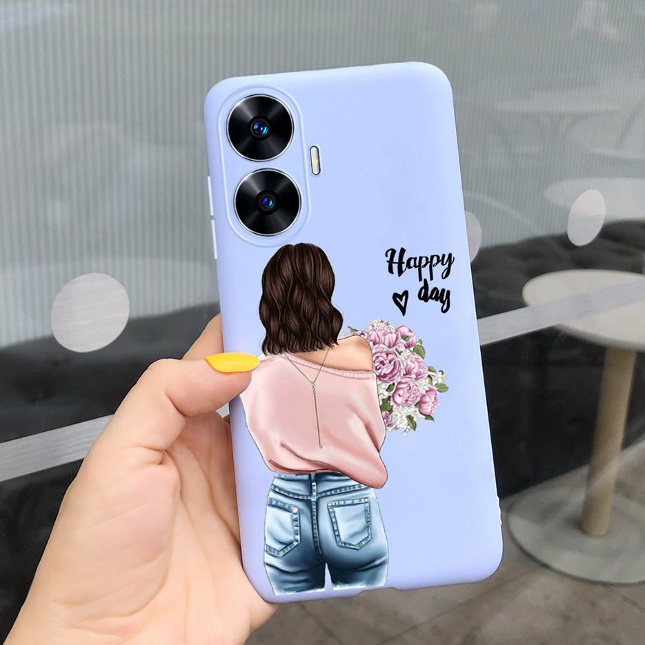 For Realme C55 Case 2023 New Fashion Cartoon Cover Soft Silicone Shockproof Phone Case For Realme C55 C 55 RealmeC55 Bags Bumper