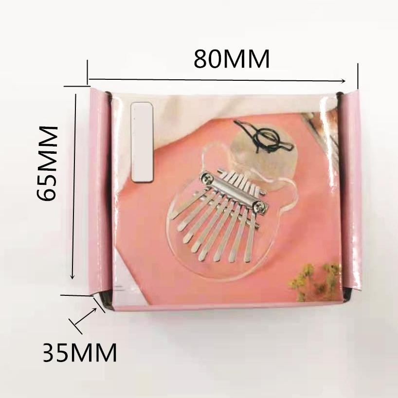 8-клавишное мини-калимба для большого пальца, портативное пианино с ремешком, подарок для детей, взрослых, начинающих
