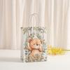 StoBag, Cute Bear Gift Bags with Handles, Kraft Paper Bag for Birthday Party Favors, Baby Shower, Decorations, Reusable 12/30pcs