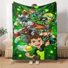 1pc Ben10 Blanket, Gift, for Men and Women, Soft Blanket, Good for Sofa Bed Couch Travel, Lightweight Flannel Blanket