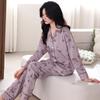 Пижама женская весенне-осенняя из чистого хлопка с длинными рукавами, женский весенний тонкий комплект домашней одежды