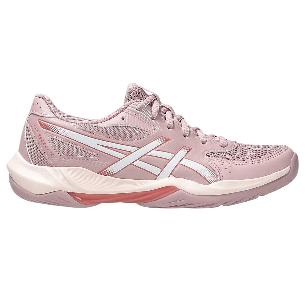 Asics Кроссовки для волейбола Gel-Rocket 12 на шнуровке, с круглым носком, на толстой подошве, амортизирующие, дышащие, низкие, женские, 1072A119-700