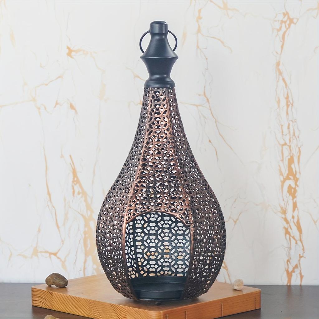 1 шт. металлический фонарь подсвечник марокканский подсвечник орнамент винтажный домашний подсвечник украшение фермерский стиль кованый железо