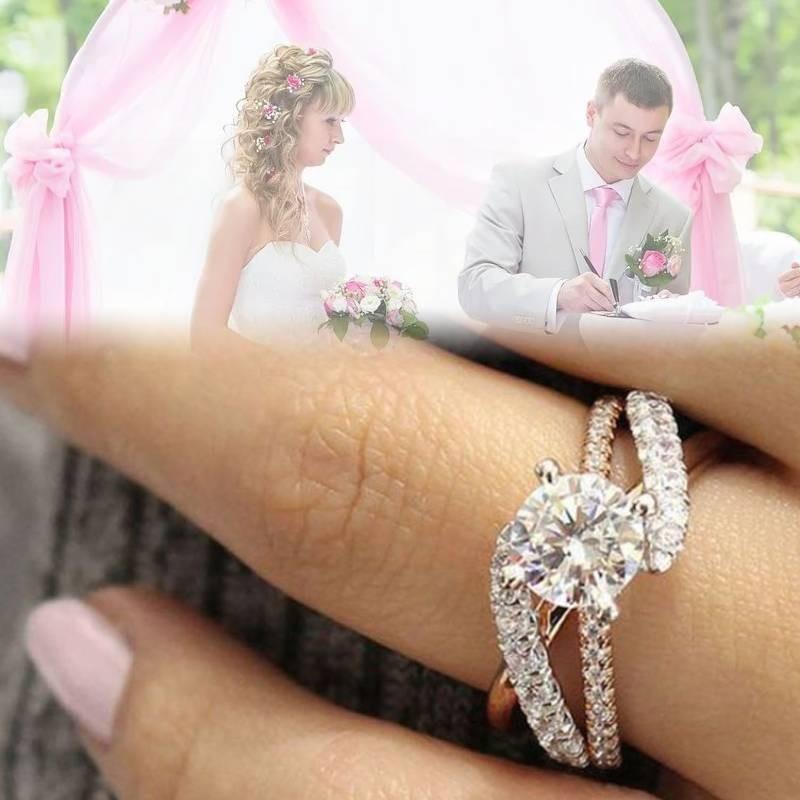 Exquisite Rose Gold Zirconia Ring For Women European And American Style Jewelry